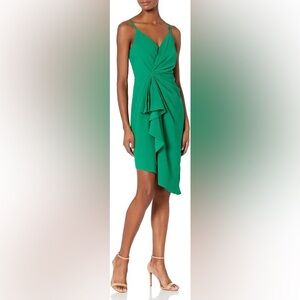 Trina Turk Vibrant Green Asymmetrical Dress